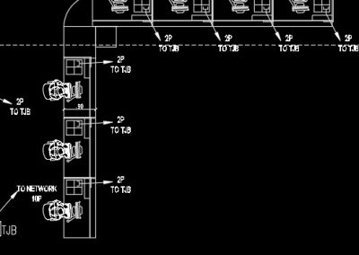 نقشه کشی تاسیسات برق ساختمان اداری (پلان سیستم تلفن سانترال)
